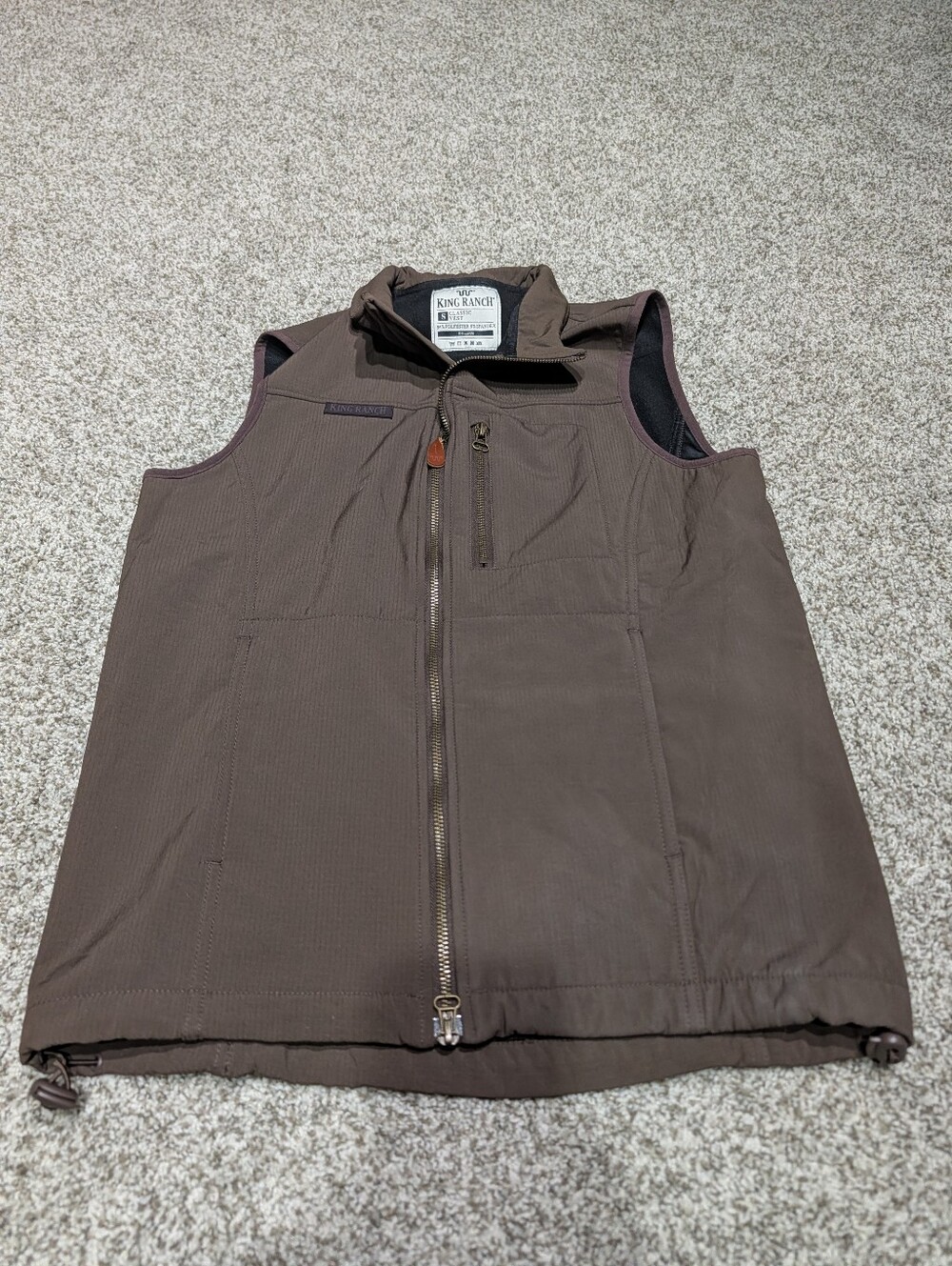 King Ranch Classic Soft Shell Fleece Lined Vest Size Small